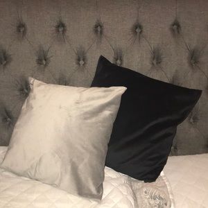 Black Velvet Pillow Cover for Beds or Couch Decor